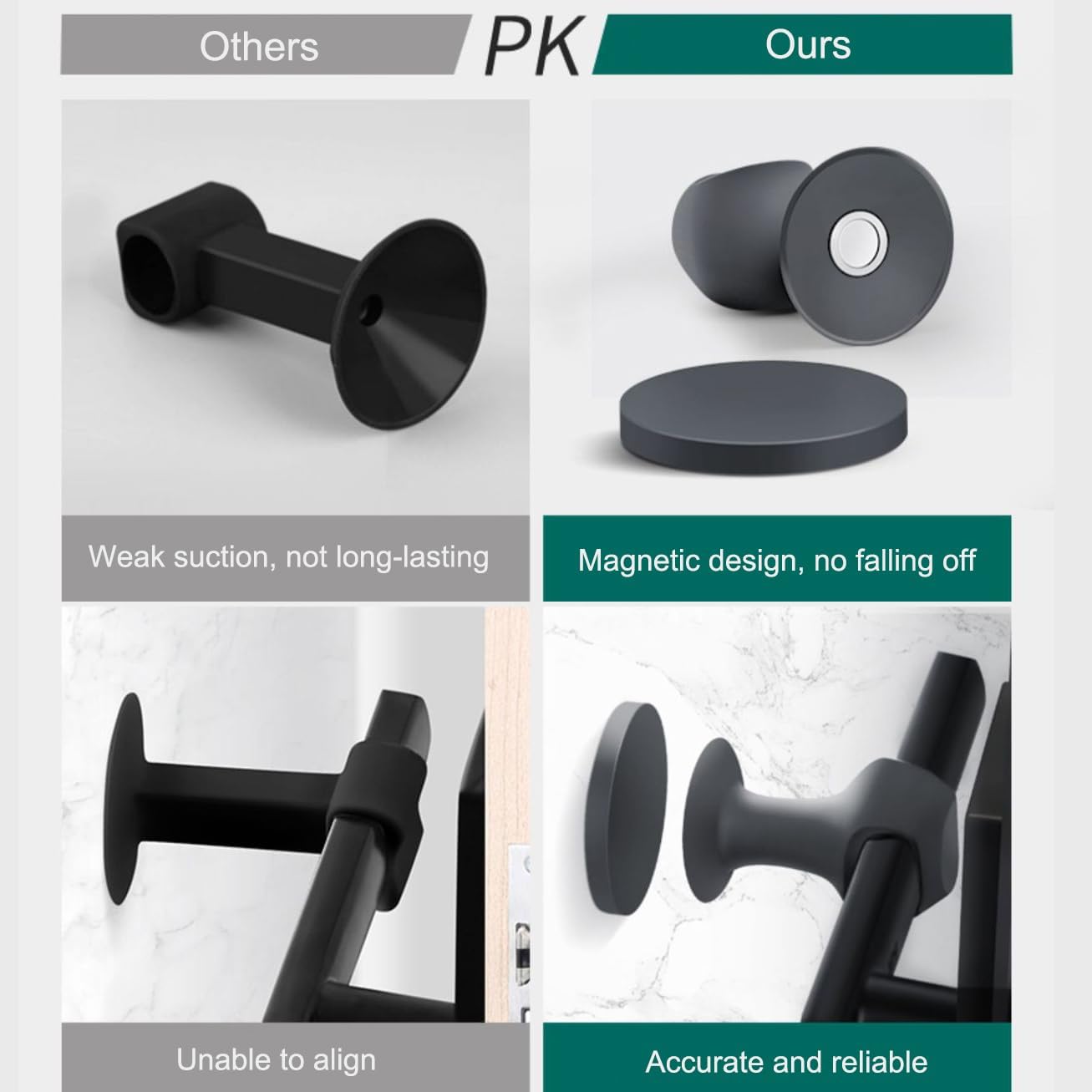 Door Stopper Door Holder 1 Piece Door Buffer Door Stop for Indoor Outdoor Use Brown