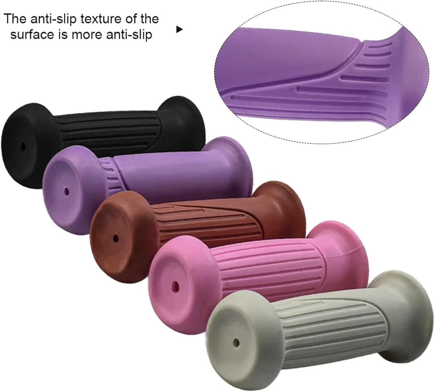 Comfortable Purple Bike Handlebar Grips Pair Non-Slip Cycling Handle Bar Covers