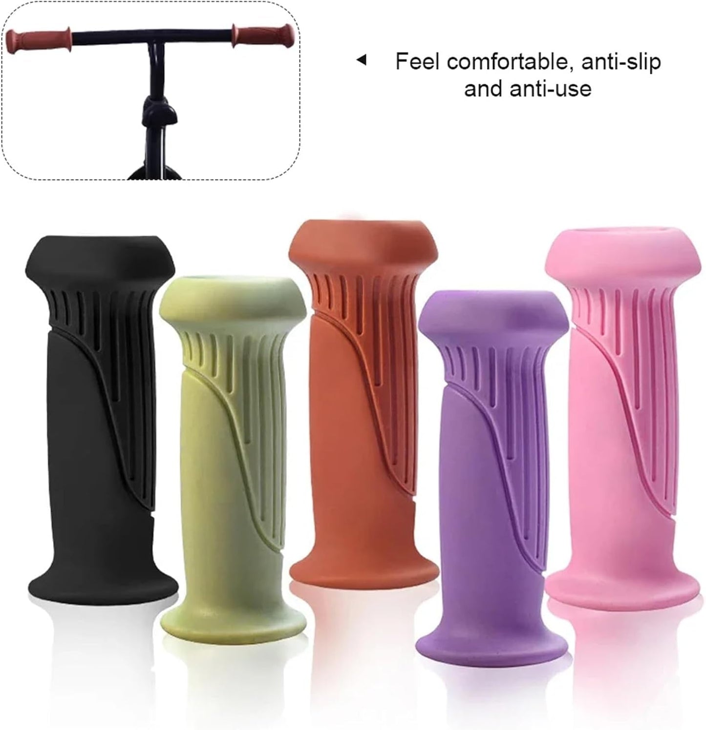 Comfortable Purple Bike Handlebar Grips Pair Non-Slip Cycling Handle Bar Covers