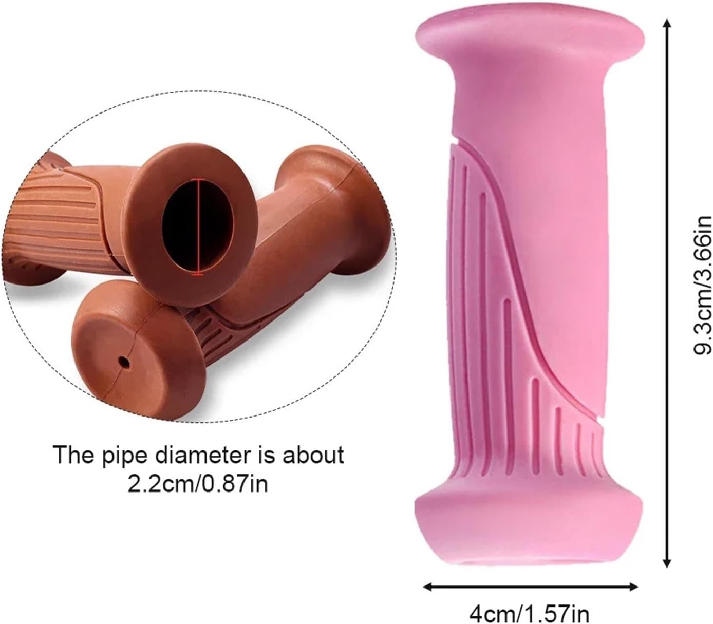 Comfortable Purple Bike Handlebar Grips Pair Non-Slip Cycling Handle Bar Covers