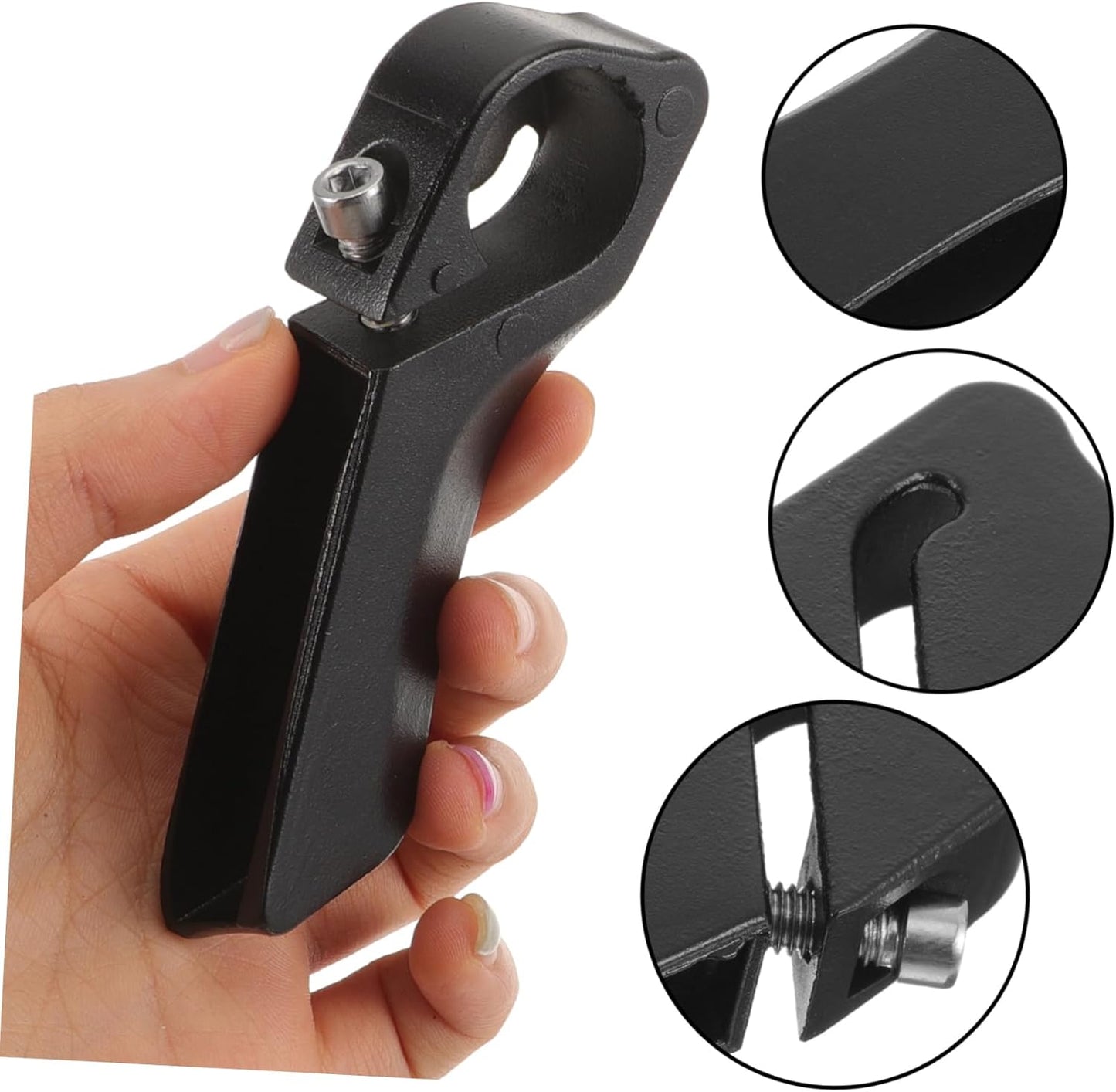2 Pack Mountain Bike Handlebar Grips Metal & Plastic Anti-Slip Black Bicycle Hand Grips