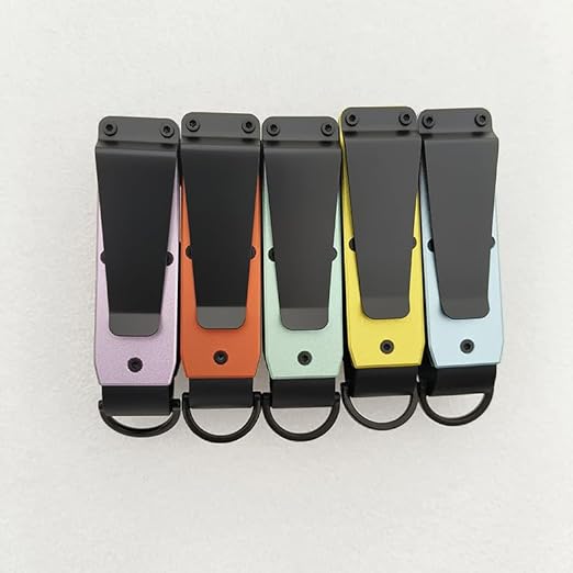 Compact Aluminium Key Organizer 2-6 Keys Yellow-Green Minimalist Key Holder for Car & Home