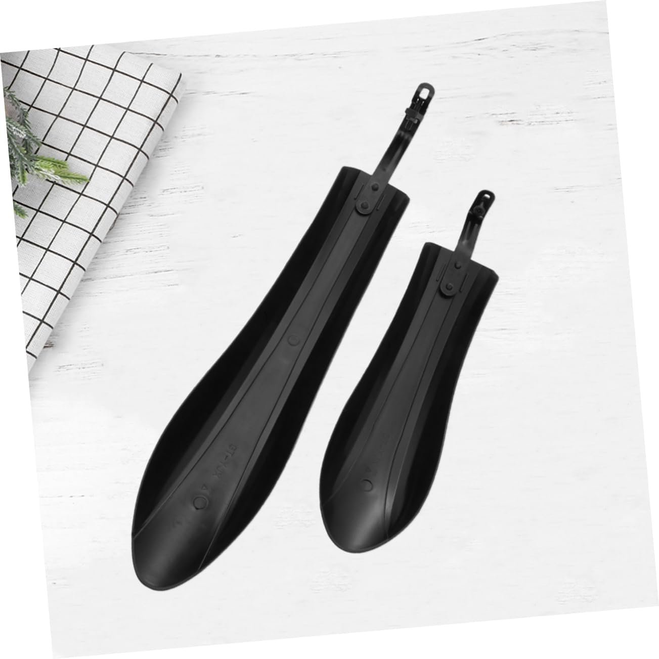 Adjustable Black Bicycle Mudguard Set - 1 Set