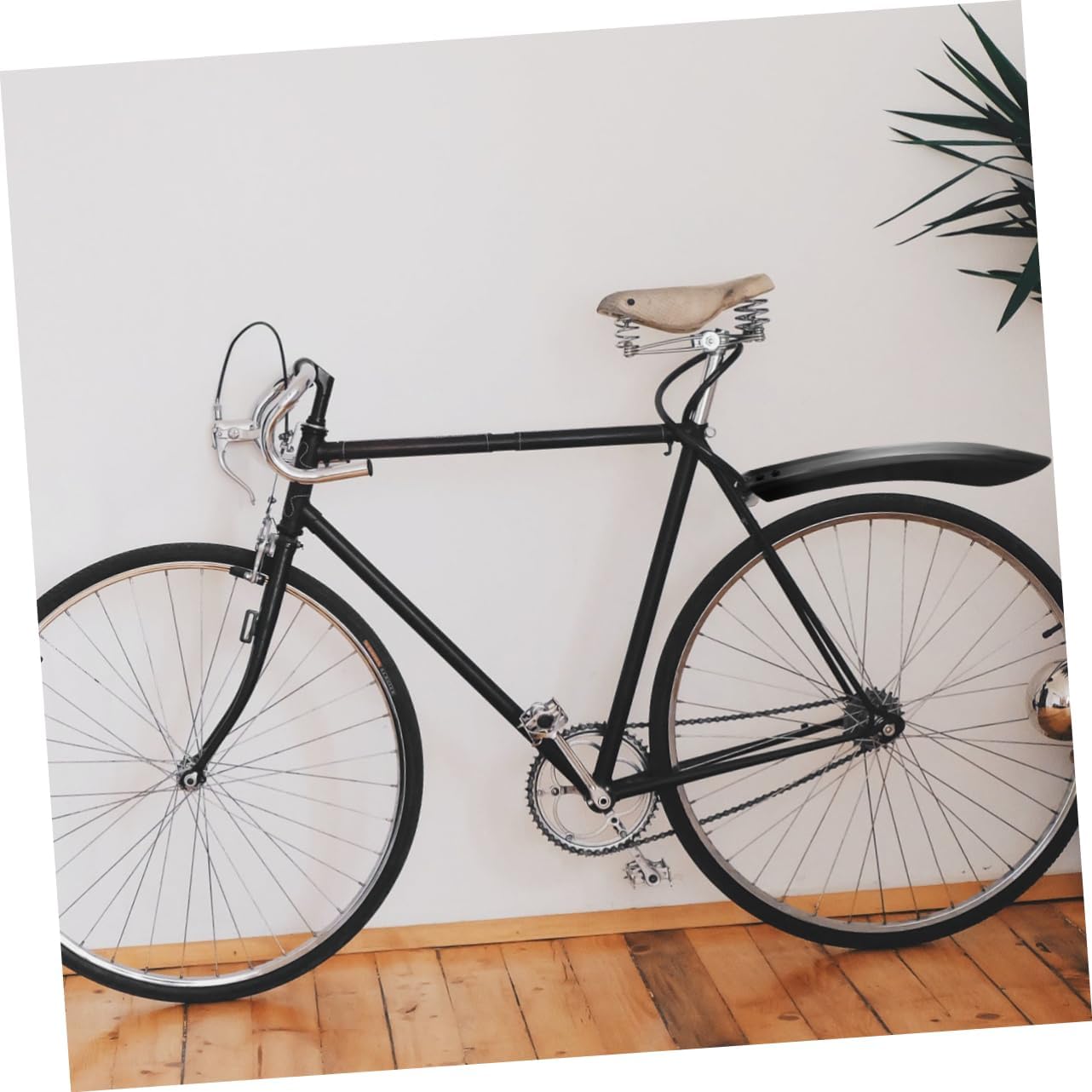 Adjustable Black Bicycle Mudguard Set - 1 Set