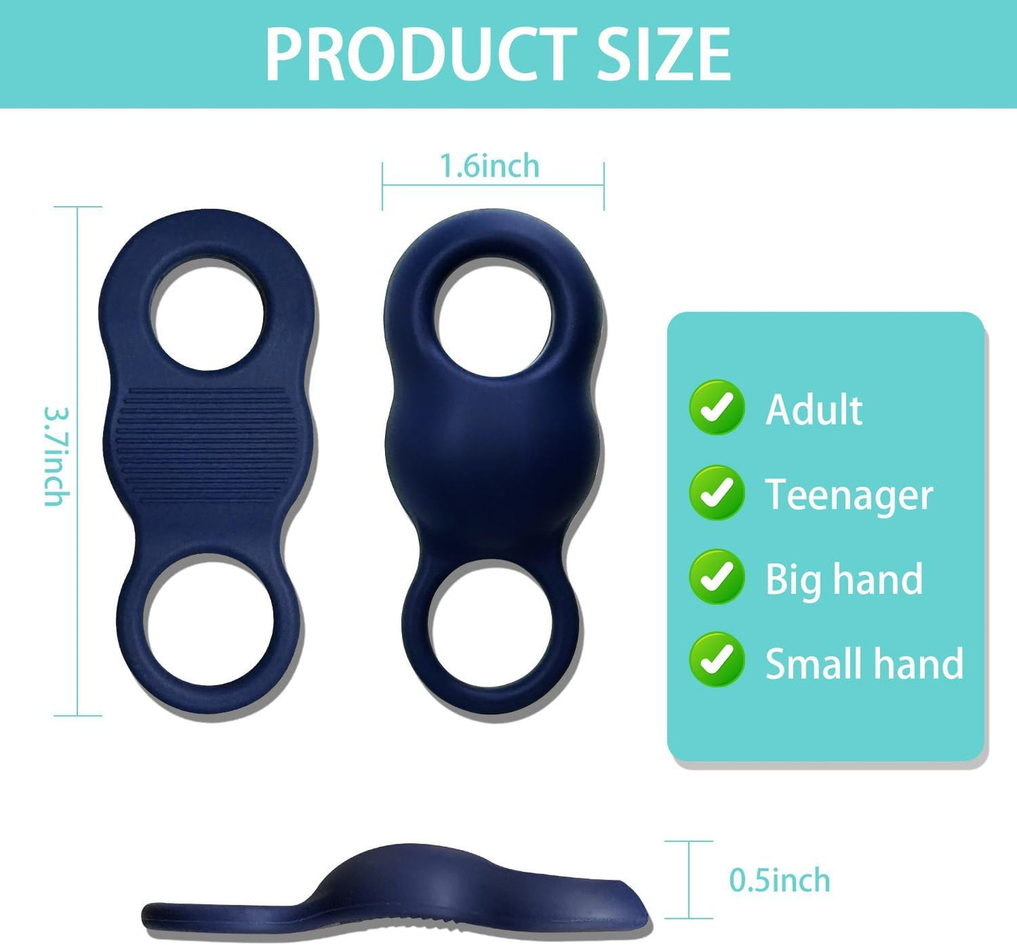 Blue Thumb Grips Finger Protectors for Thumb Tips - 1 Pair