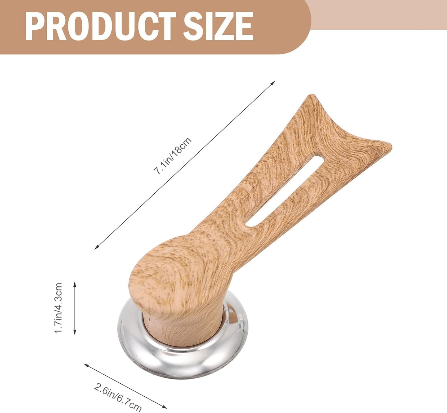 2 Pack Universal Pan Lid Knob Replacement Handle Heat Resistant Wooden & Red