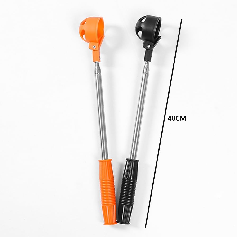 Orange Retractable Golf Ball Retriever Stainless Steel Water Golf Picker