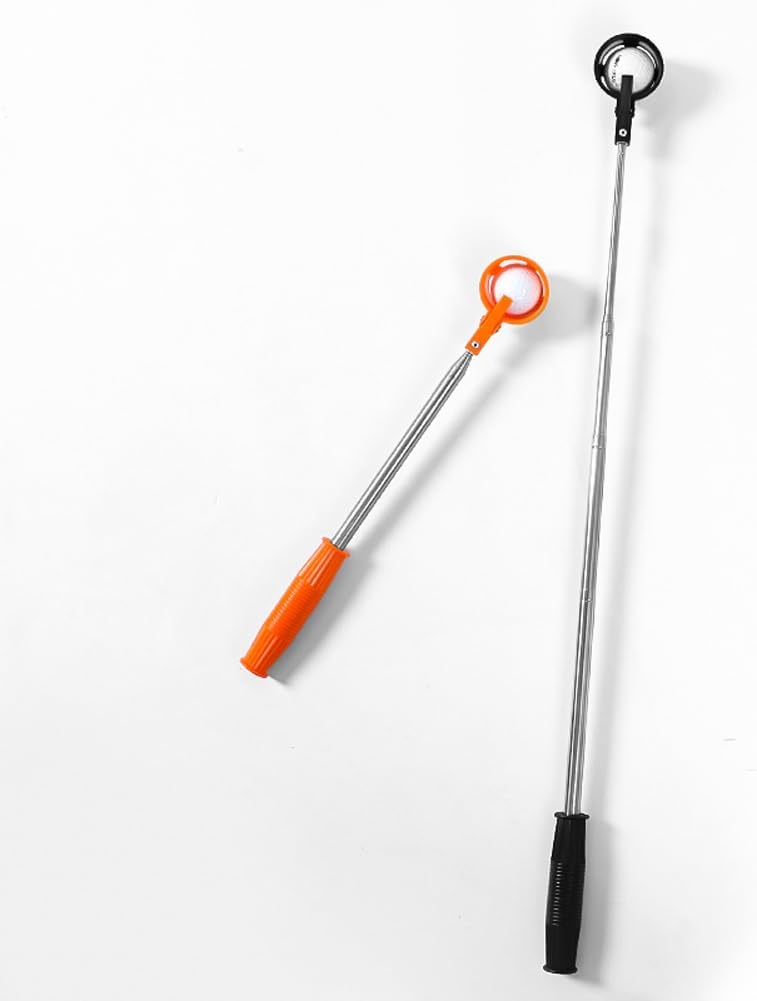 Orange Retractable Golf Ball Retriever Stainless Steel Water Golf Picker