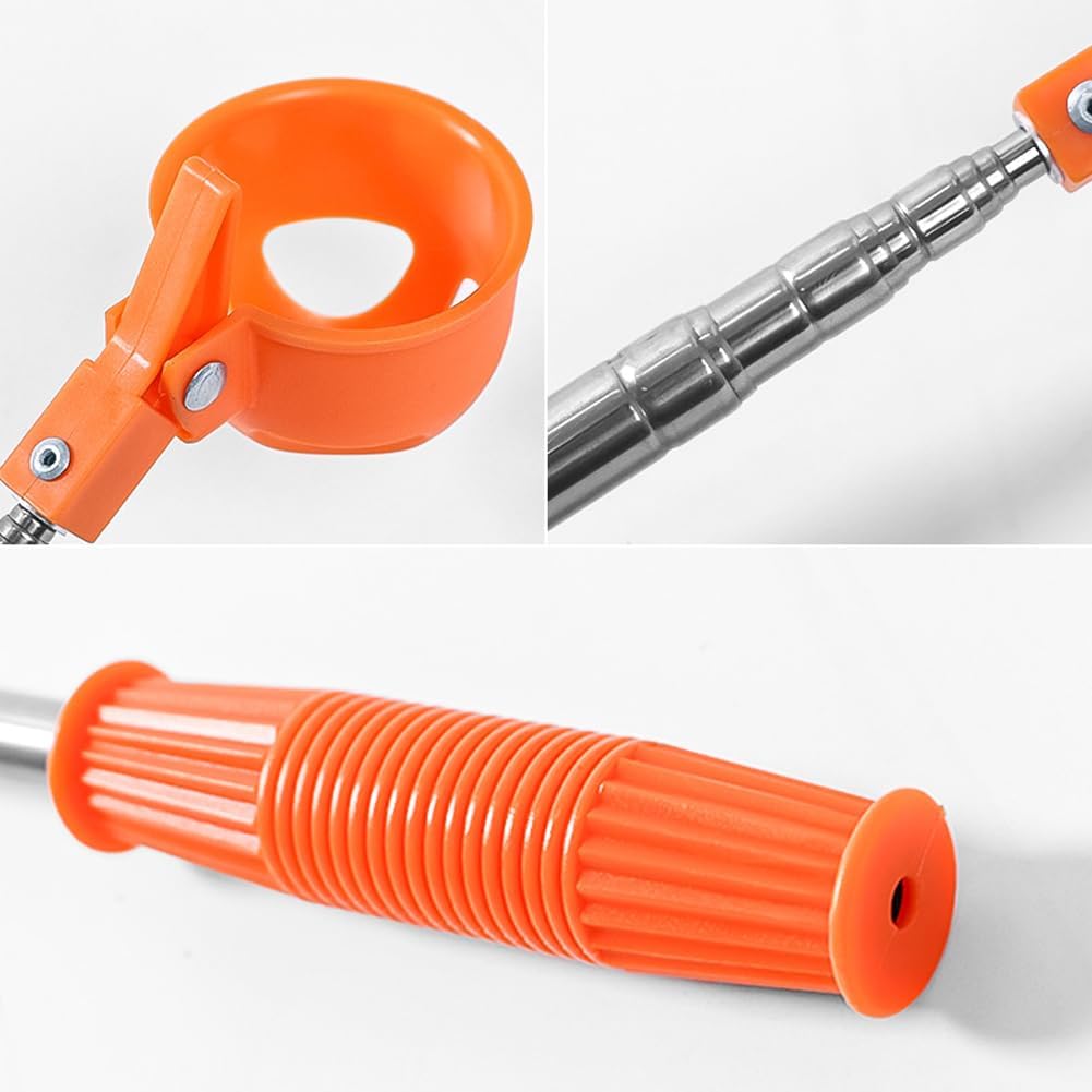 Orange Retractable Golf Ball Retriever Stainless Steel Water Golf Picker