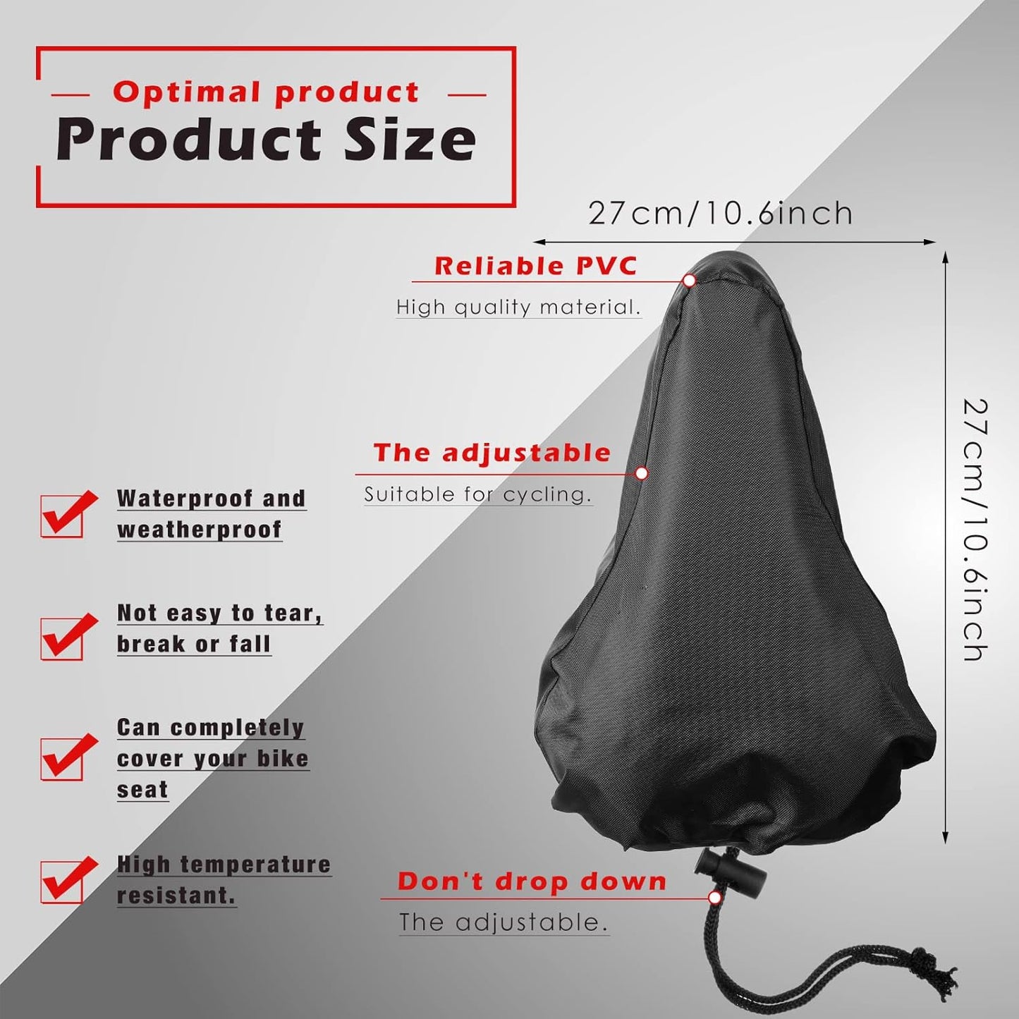 2 Pack Bicycle Saddle Bags Black and Hidden Blue Waterproof Rainproof Material Universal Bike Seat Cover Accessories for Men Women