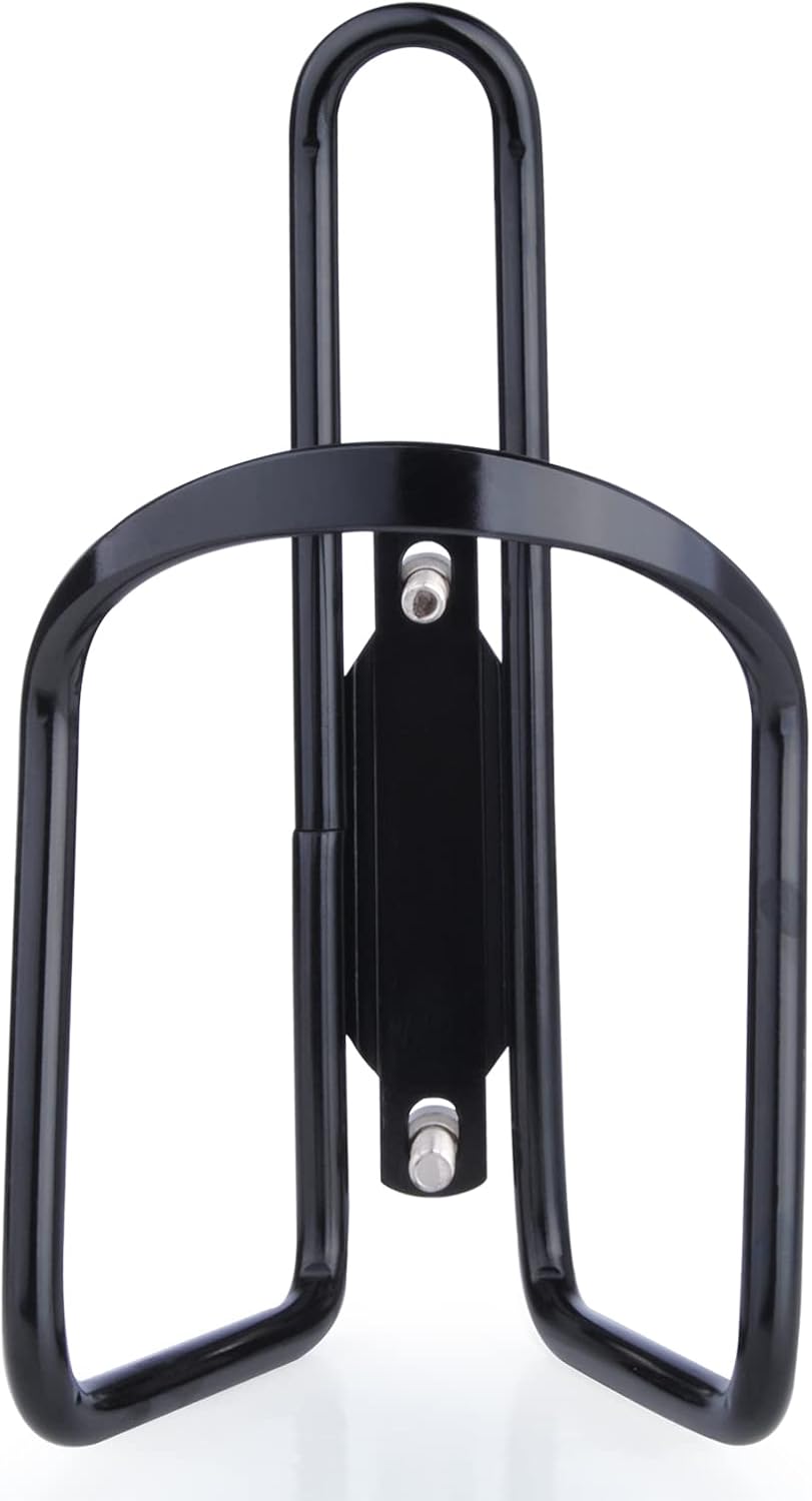 Aluminium Bicycle Water Bottle Cage Universal 70-76mm Mount Lightweight Black with Screws
