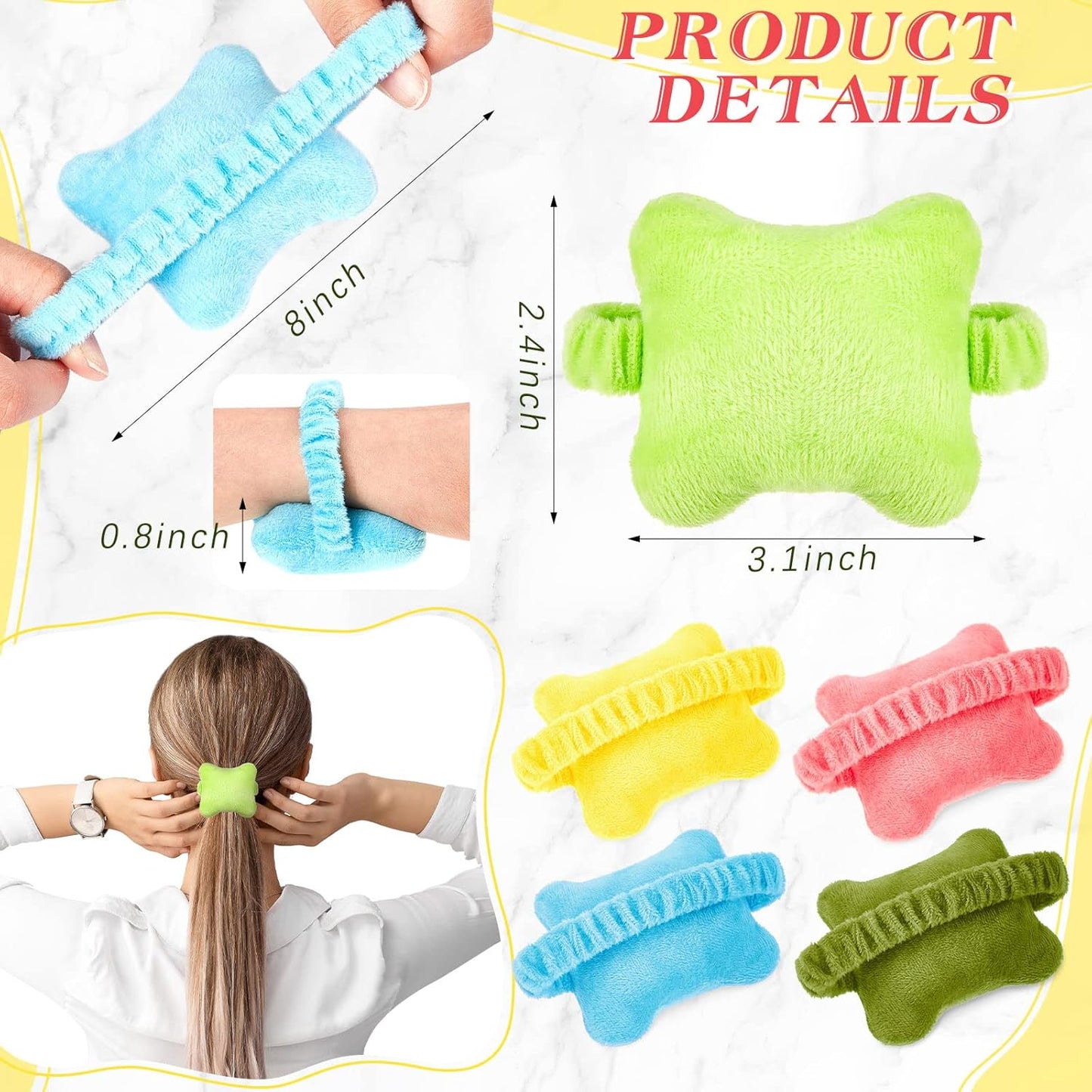 10-Pack Portable Ergonomic Wrist Rest for Typing Keyboard Computer Use Plush Material Curved Design
