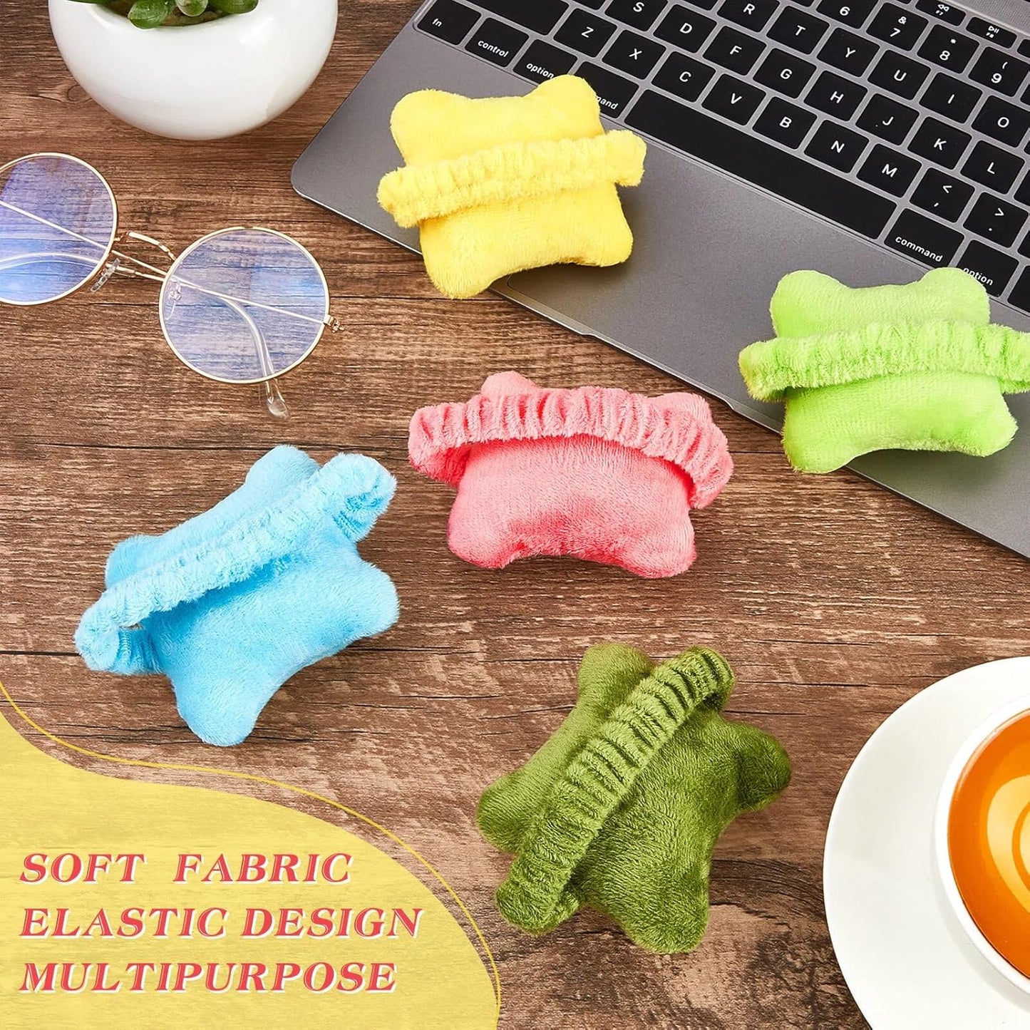 10-Pack Portable Ergonomic Wrist Rest for Typing Keyboard Computer Use Plush Material Curved Design