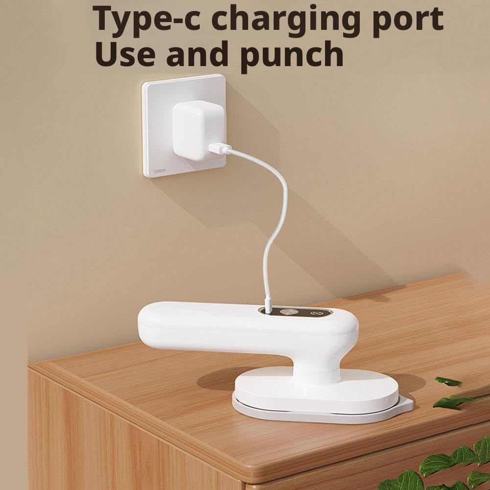 Clothing Steamer 1 Piece White Fast Heating Lightweight Easy to Iron Gentle on Fabrics Suitable for Home Travel Office