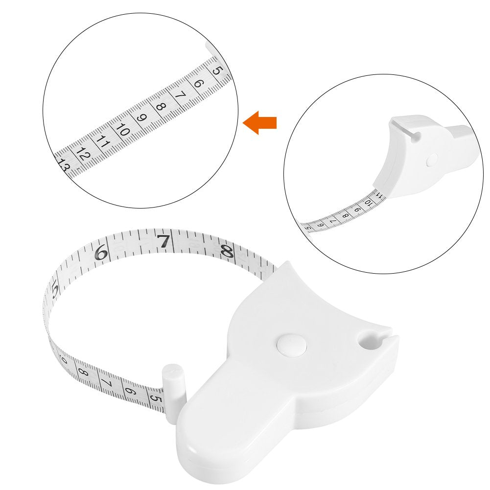 Retractable Measuring Tape Body Measure Sports Tape Measure Set White