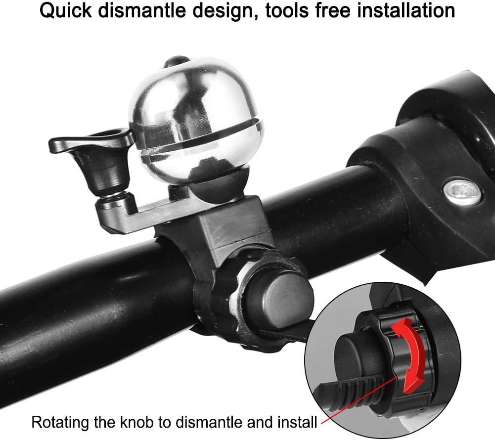 Universal Bicycle Bell Black Waterproof for Adult and Kids Bikes