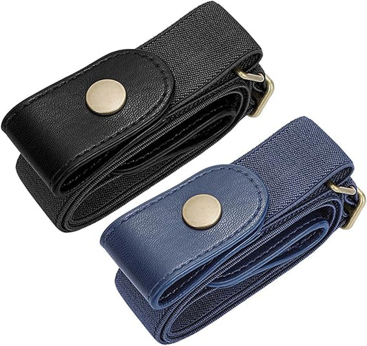 1 Pair Elastic Belts Adjustable Unisex Waist Belt for Men Women