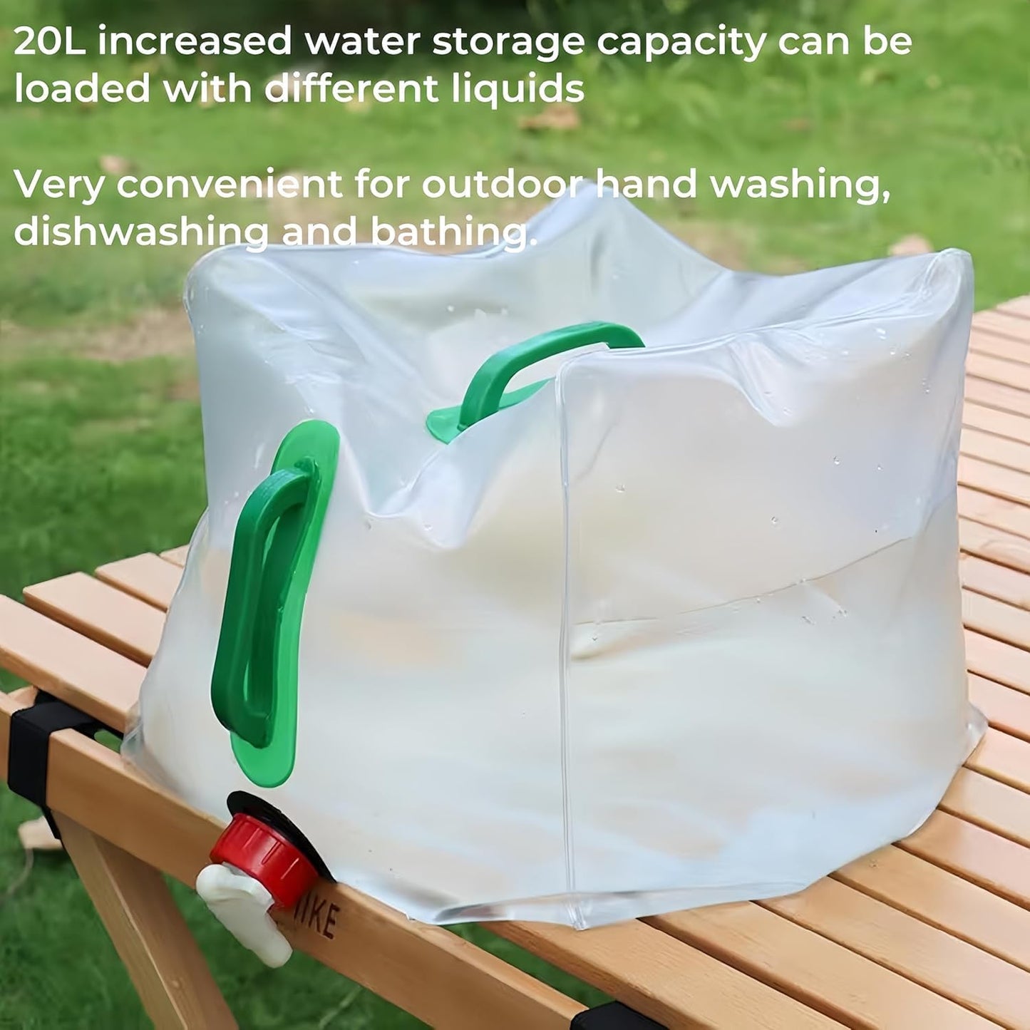 2 Pack Foldable Water Kettle with Tap Portable Food Grade BPA Free for Camping Hiking Emergency Use