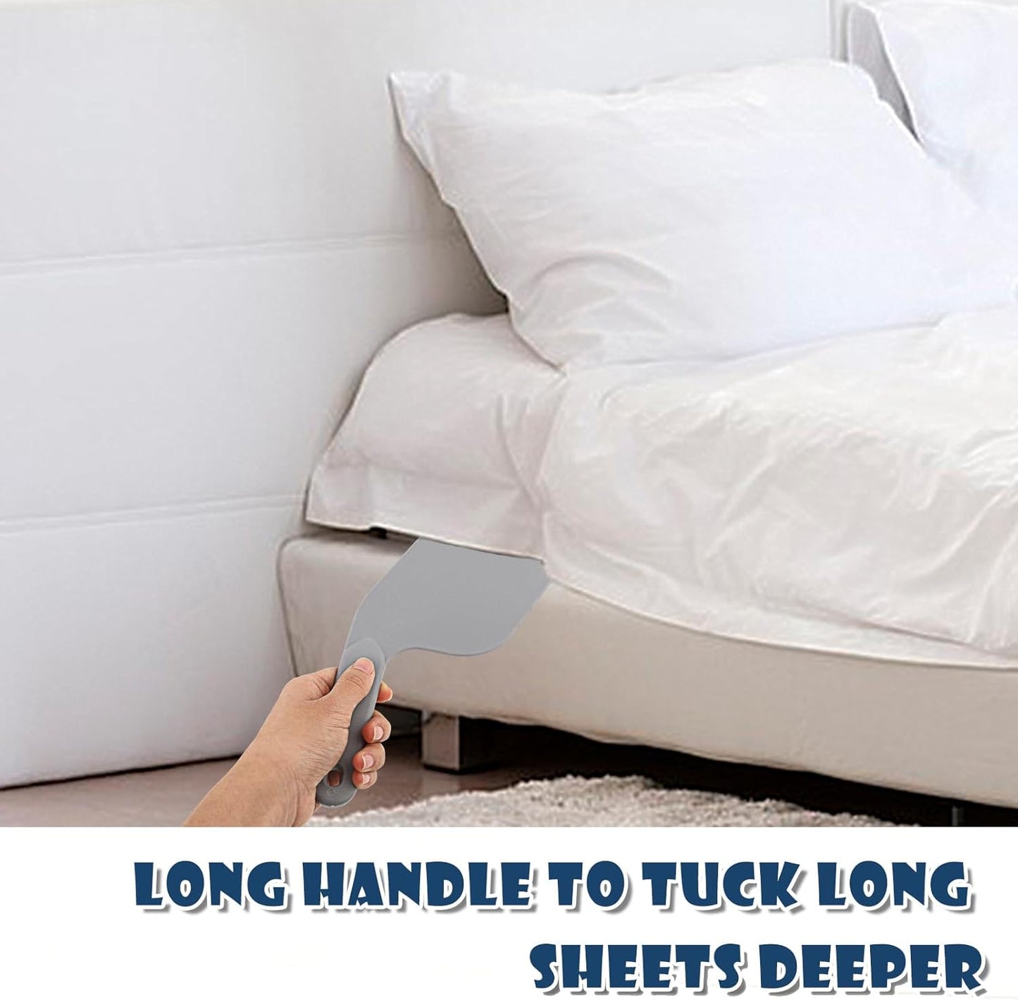 2 Pack 11.8 Inch Bed Sheet Clips Mattress Lifter Tool Durable Bed Making Assistant for Easy Sheet Changing Protect Nails and Back