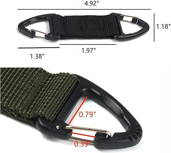 6-Piece Triangular Carabiner Hooks Set 3 Colors Multi-functional for Keys Outdoor Use and Organizing