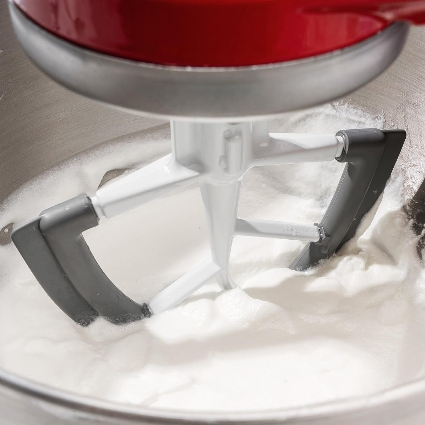 Flex Edge Beater For Kitchenaid Mixer Accessory,Kitchen Aid Attachments For Mixer,Fits Tilt-Head Stand Mixer Bowls For 4.5-5 Quart Bowls,Beater With Silice Edges,Grey