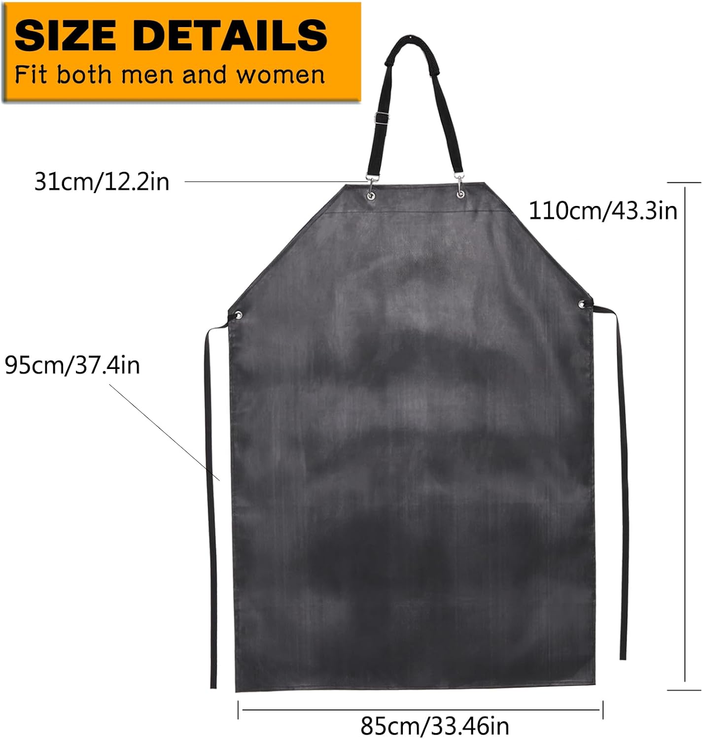 Thick Rubber Waterproof Apr, Adjustable Heavy Duty Dishwashing Apr, Work Apr For Cooking, Cleaning Fish, Gardening, Lab Work, Butcher And Dog Grooming