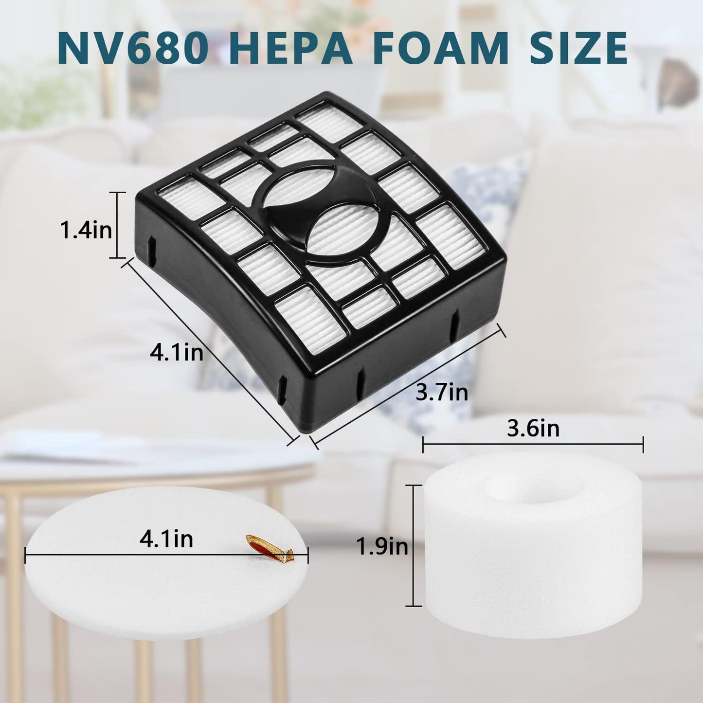 NV680 Filter Shar-k Rotator DuoClean Powered Lift Away Speed Vacuum NV681, NV682, NV683, NV800, NV801, NV803, UV810, Replaces Part XHF680 & XFF680