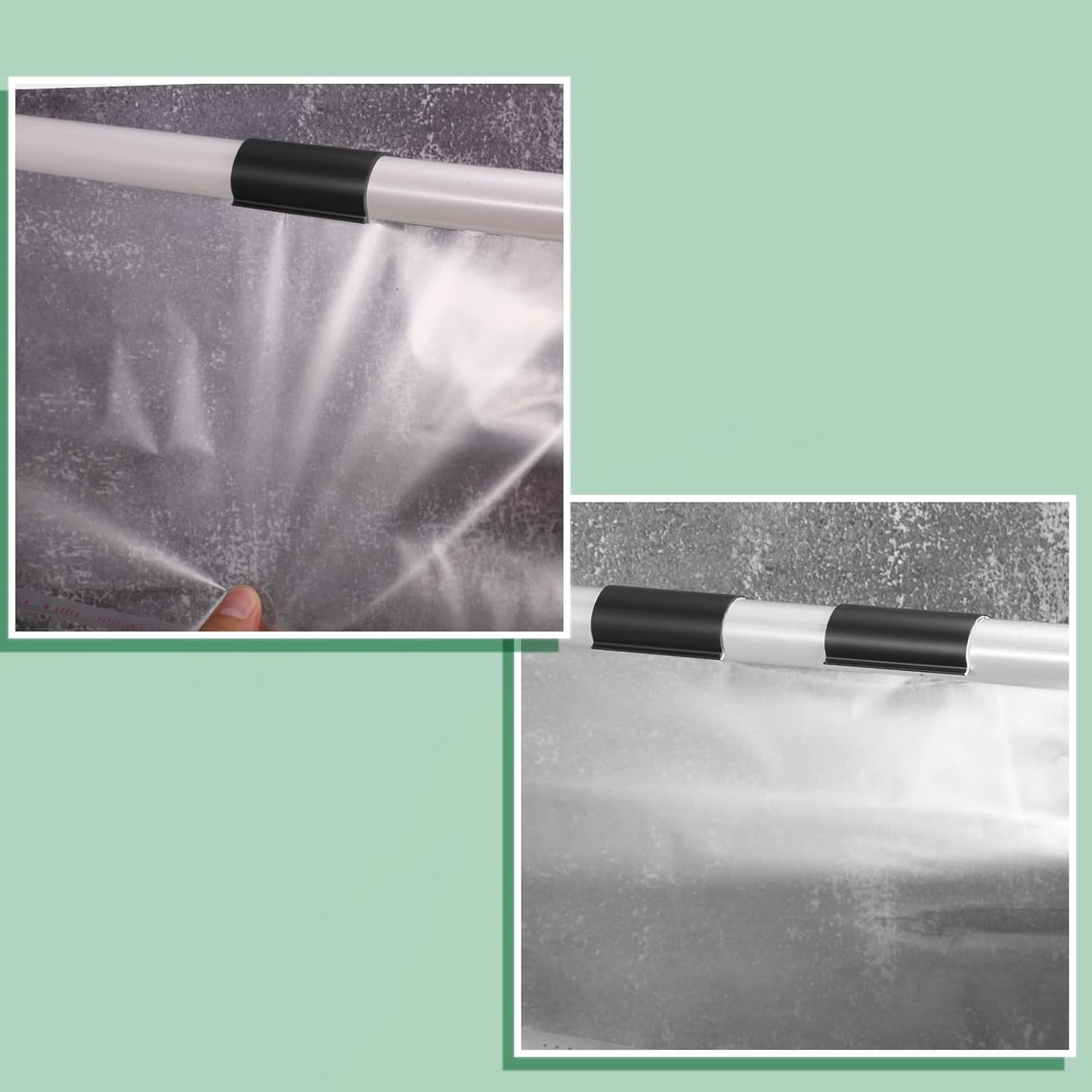 32 Pcs PVC Pipe Clips Pool Cover Clamps for Above Ground Pool Greenhouses, Row Covers, Garden, Shelters, Bird Protection, 2.4 Inch Long(for 1/2 Inch PVC Pipe,Black)