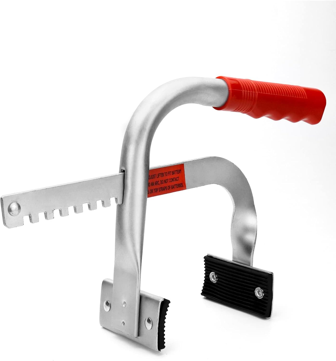 Battery Carrier, Battery Rack with Pads, Adjustable from 5" to 7", for Lifting and Carrying Batteries