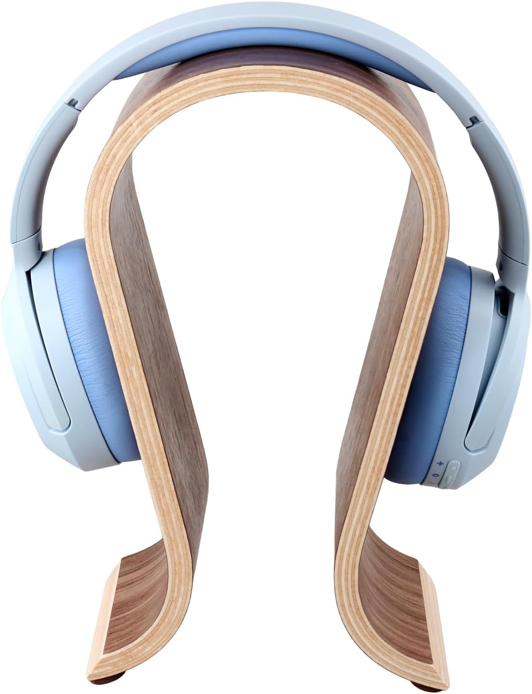 Wood Headphone Stand - Headset Holder, Arch Bridge Design - Universal Compatibility, Ear Headphones Hanger Holder, Stylish Desk Headset Holder for Headphones, Cables, Game Pads, QS32269