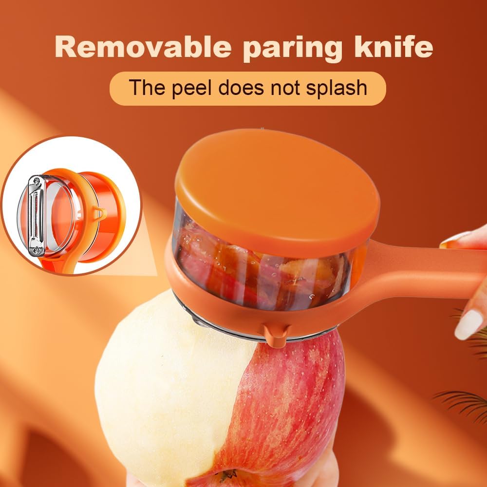 Kitchen Special Fruit Peeler with Box Storage, Upgrade Vegetable Peeler with Catcher Peeler with Storage Bucket, 2026 New Double-Sided Stainless Steel Multi-Function Peelers (Green+Orange)