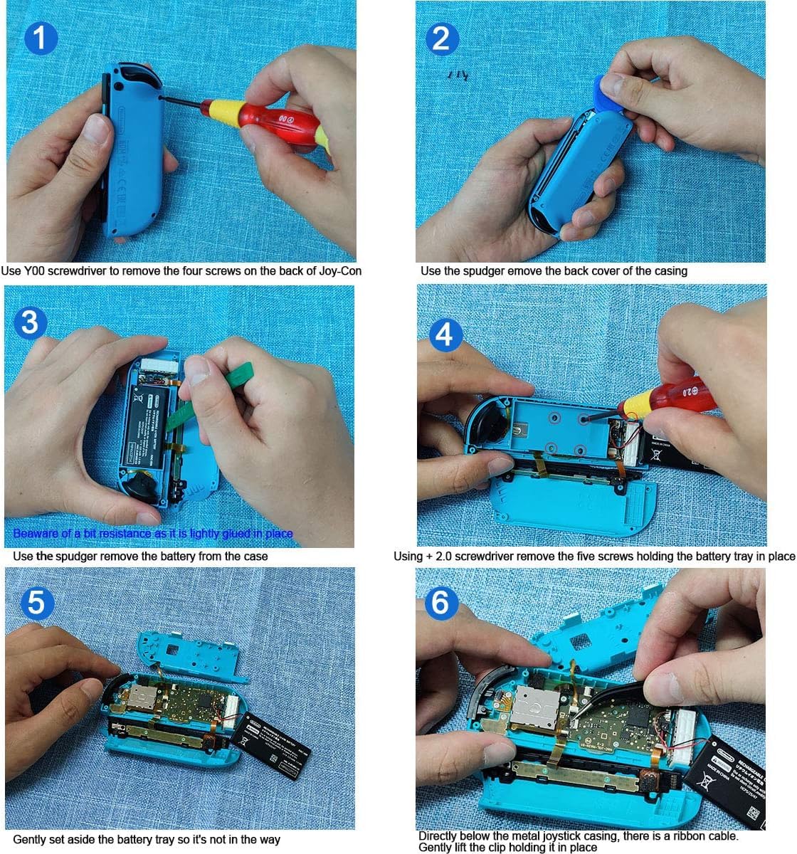 2pcs Replacement Hall Effect Joystick for Nintendo Switch/Switch OLED Model/Switch Lite Joy-Con Controller, Thumb Stick Analog Drift Repair Kit Y1.5 / +1.5 Screwdriver/Pry Fix Tools