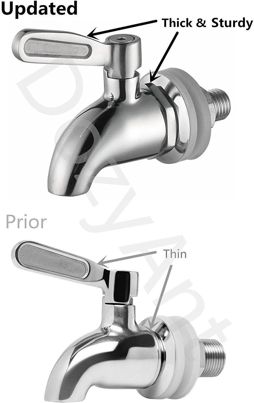 Updated More Durable Beverage Dispenser Replacement Spigot,Stainless Steel Polished Finished, Water Dispenser Replacement Faucet, fits Berkey and Other Gravity Filter Systems as Well
