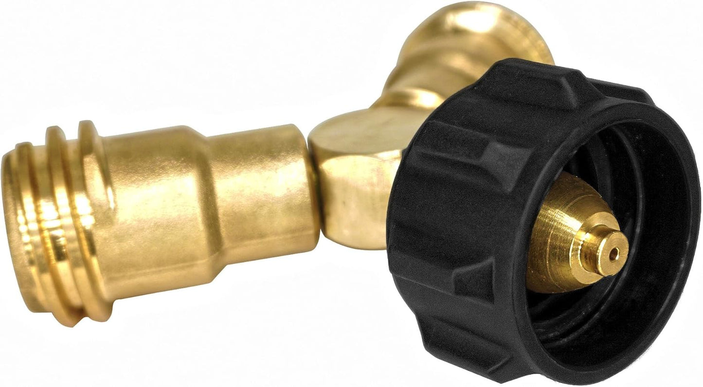 Propane Splitter, 2 Way LP Gas Adapter Tee Connector for 20lb Propane Tank Cylinder, Work with BBQ Grills, Camping Stoves, Gas Burners, Heater