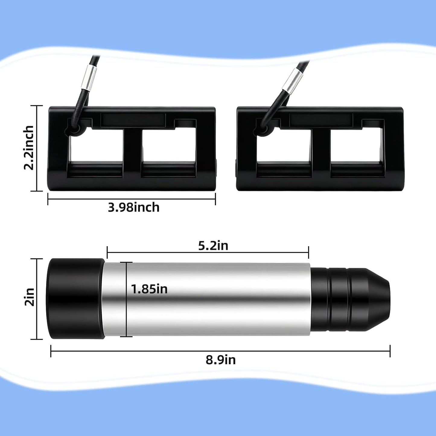 Outboard Motor Support and Hydraulic Steering Lock Set for Boat Transom Stabilization Prevents Motor Wobble & Enhances Trailers Safety