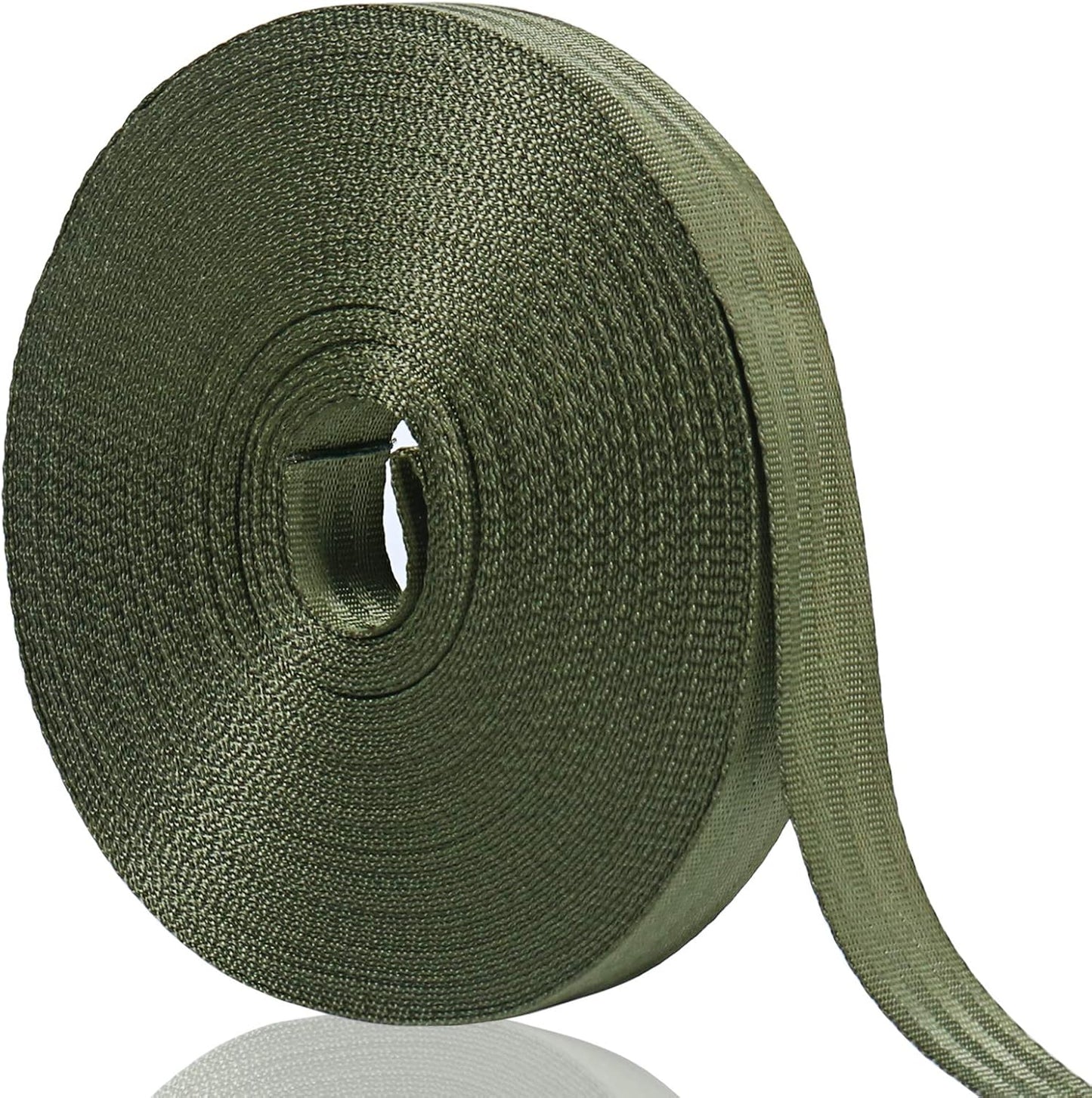 Tree Support Strap, 65 Feet x 1 inch Tree Straps for Staking, Nylon Plant Tie Rope for Support, Straightening (2200 Lbs Strength, Green)