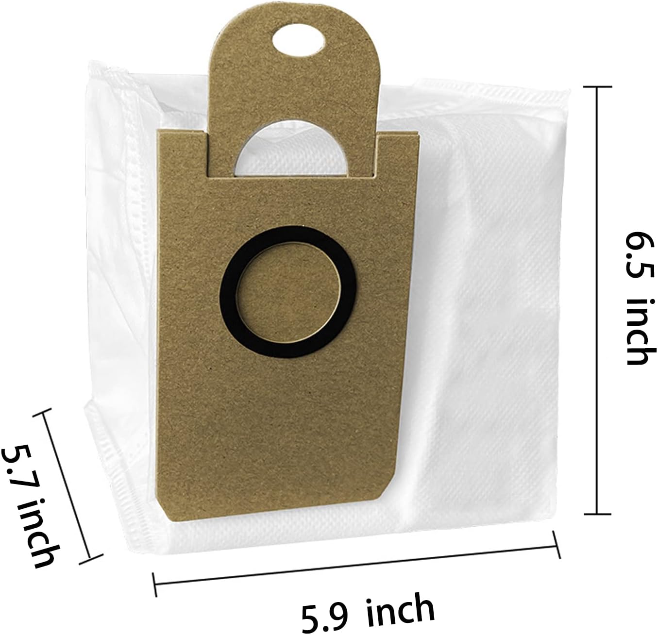 Dust Bags Replacement for iHome AutoVac Nova Pro Self Empty Robot Vacuum Cleaner Accessory Parts, for iHome Nova S1 Pro, Halo, Orbita, Eclipse, Luna, 6 Pack