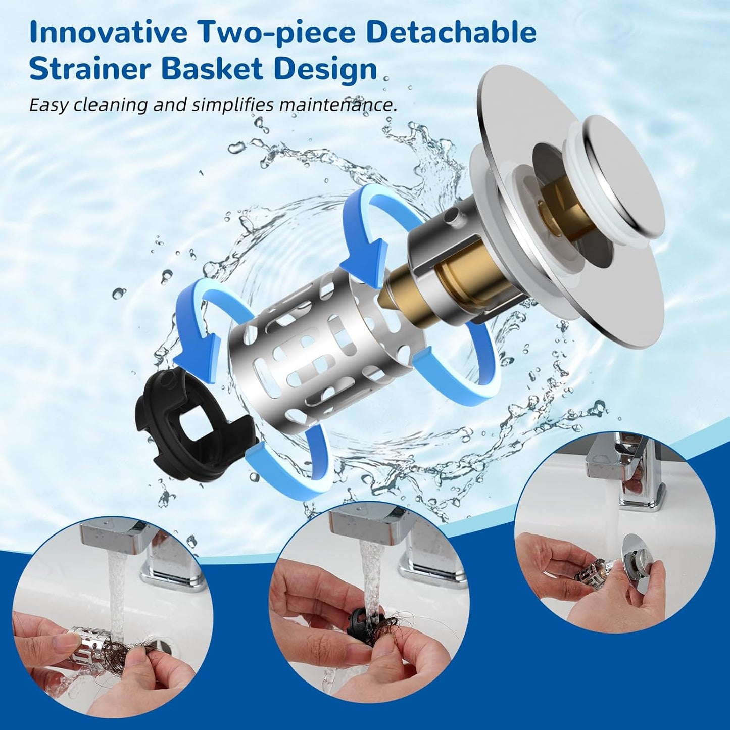 Bathroom & Kitchen Sink Strainer