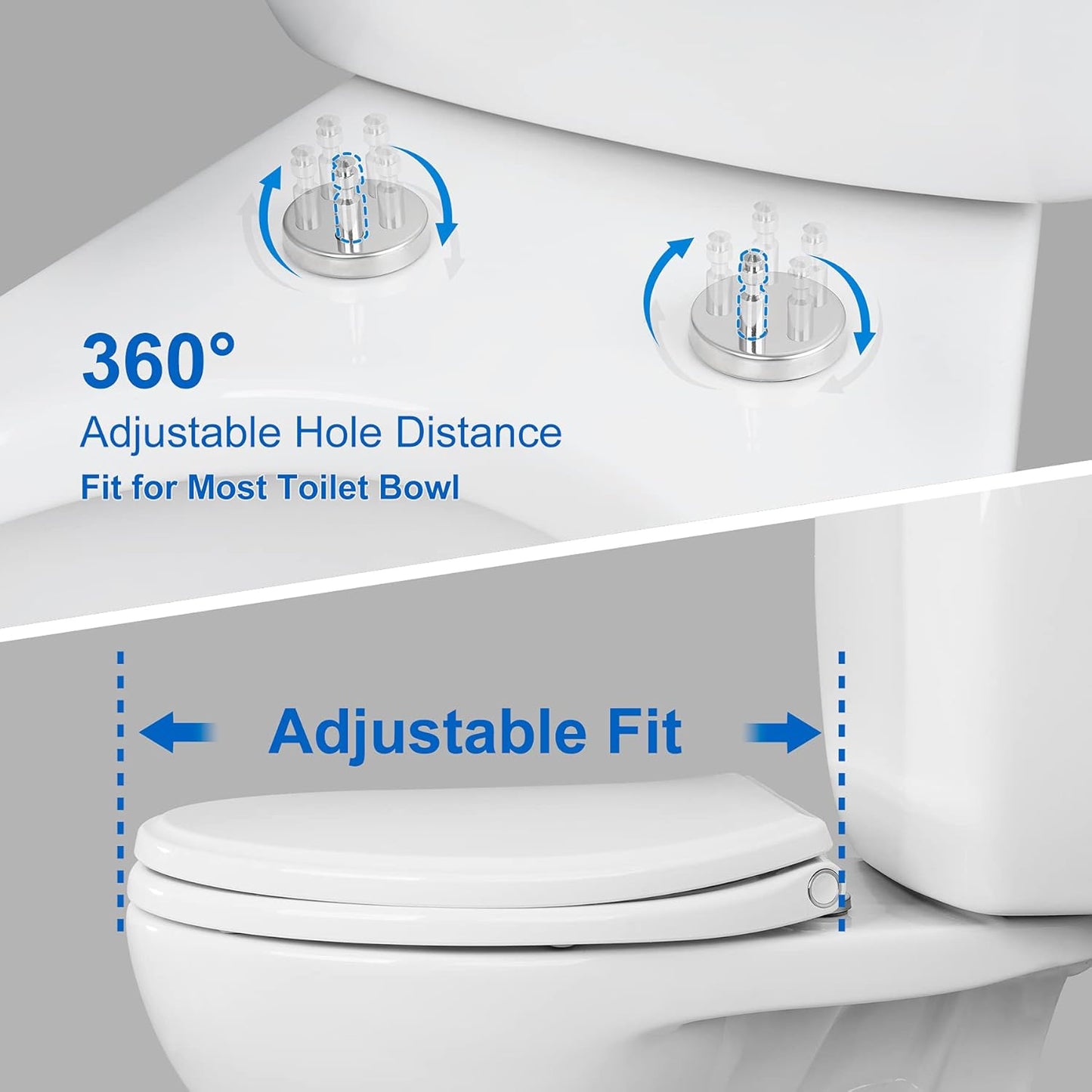 Premium Elongated Toilet Seat with Toilet Seat Bumpers