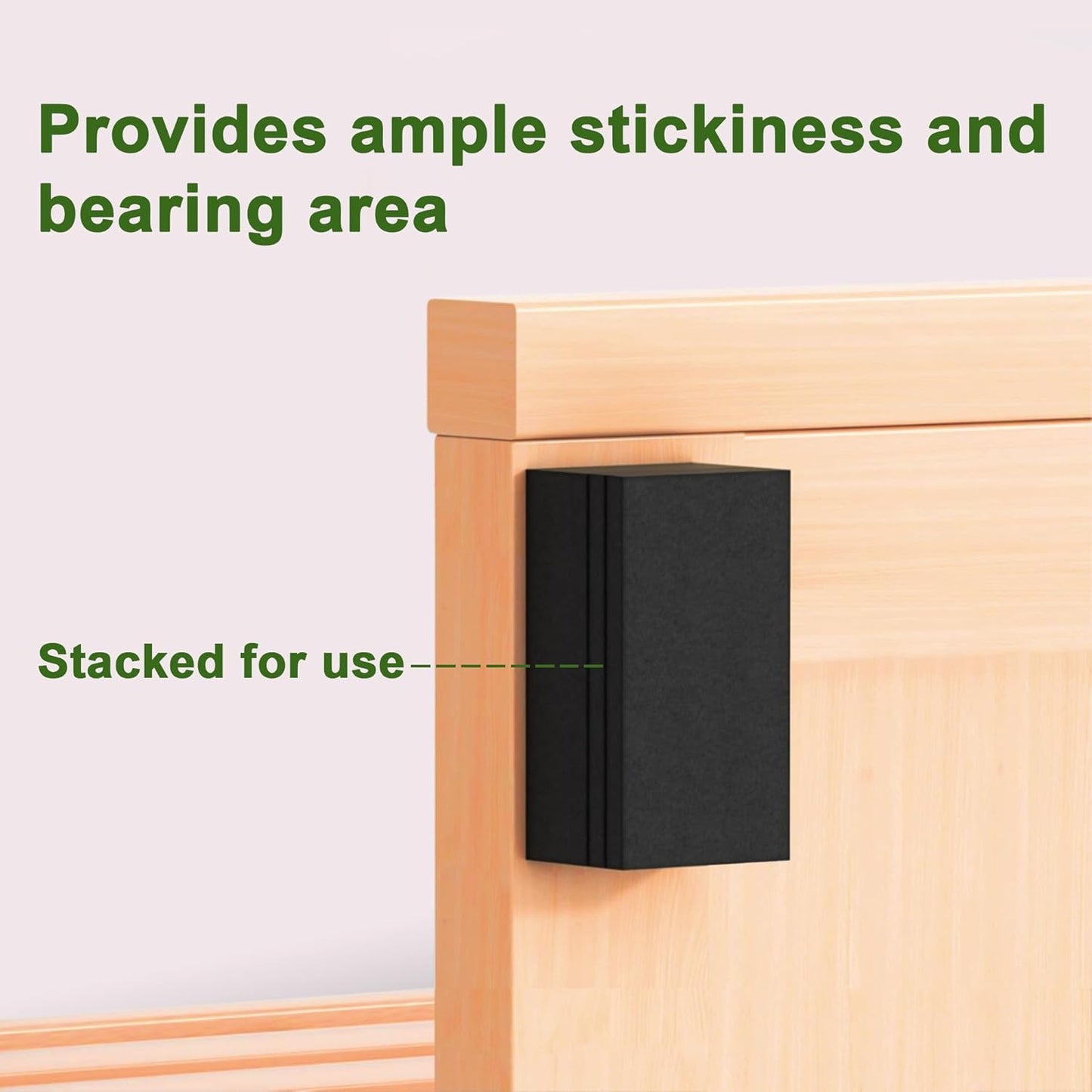 32Pc Eva Foam Headboard Stoppers for Wall, 25mm Thicker Bed Stoppers for Headboard, 8Pcs (25mm) + 24Pcs (5mm), Furniture Wall Protectors,40 * 80 mm (Black)