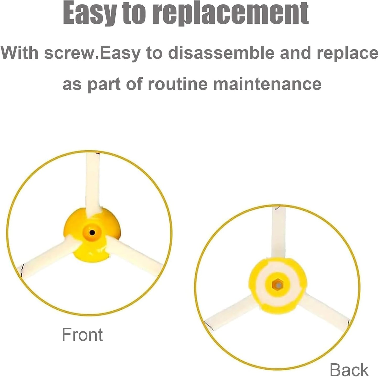 Side Brush Replacement for IRobot Roomba 900,800,700 and 600 Series 960 980 985 860 870 877 880 890 891 895 805 761 770 780 790 614 650 665 671 675 690 694 Models 6-Pack