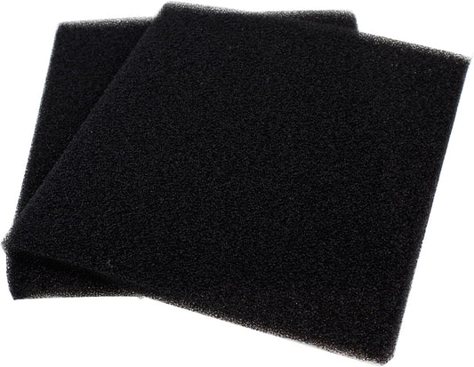 2 Pack Aquarium Bio Sponge Filter Media Pad Cut-to-Size Open Cell Foam Sheet for Fish Tank Sump (9" x 9" x 0.5") Black