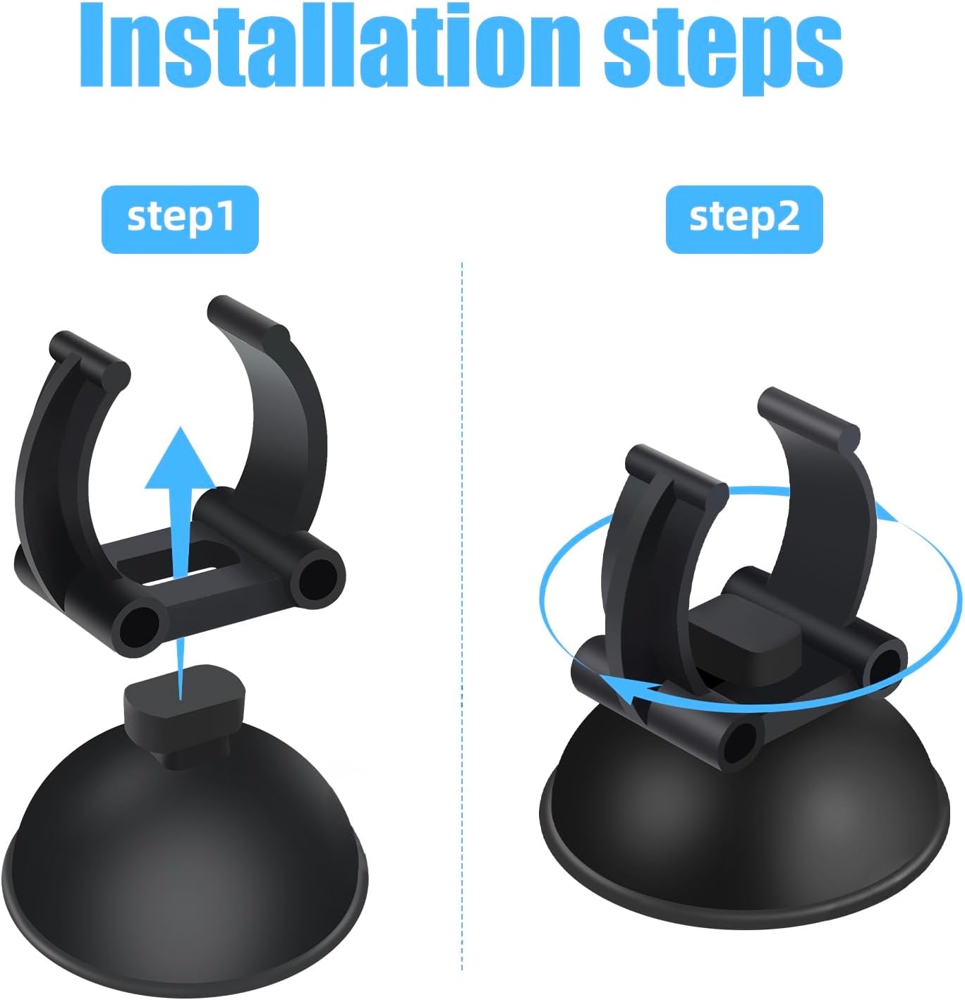 12 Pack Aquarium Suction Cups with Clip Black,for 1" Standard Aquarium Heater, Tubing Hose, Plant Fish Tank