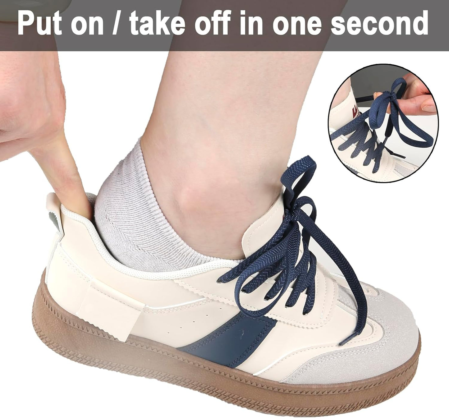Elastic No Tie Shoe Laces for Sneakers, Stretch Tieless Shoelaces for Kids and Adults, Flat Athletic Shoes Strings