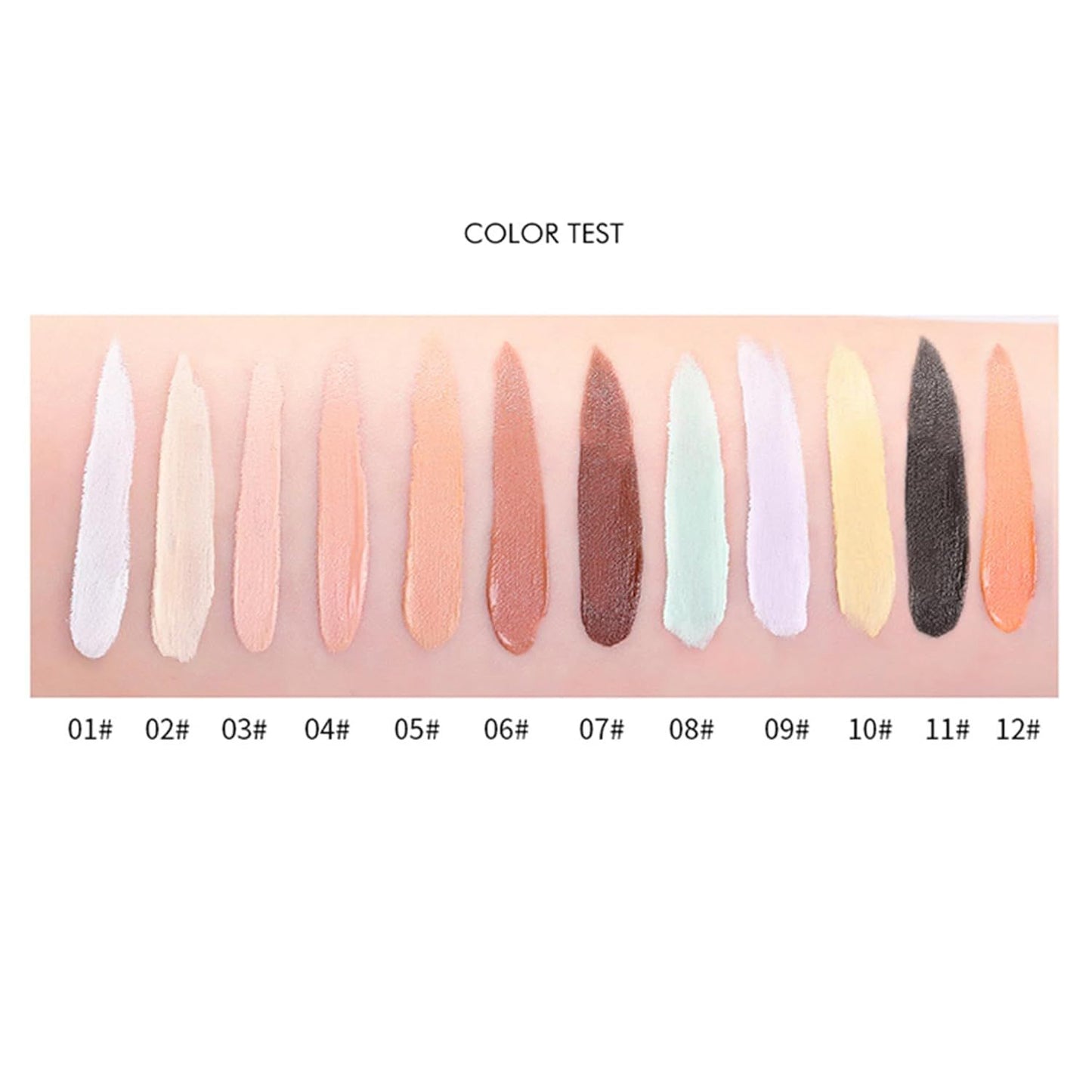 Single Color Face Makeup Concealer Foundation Palette Creamy Moisturizing 0.49oz (Green)