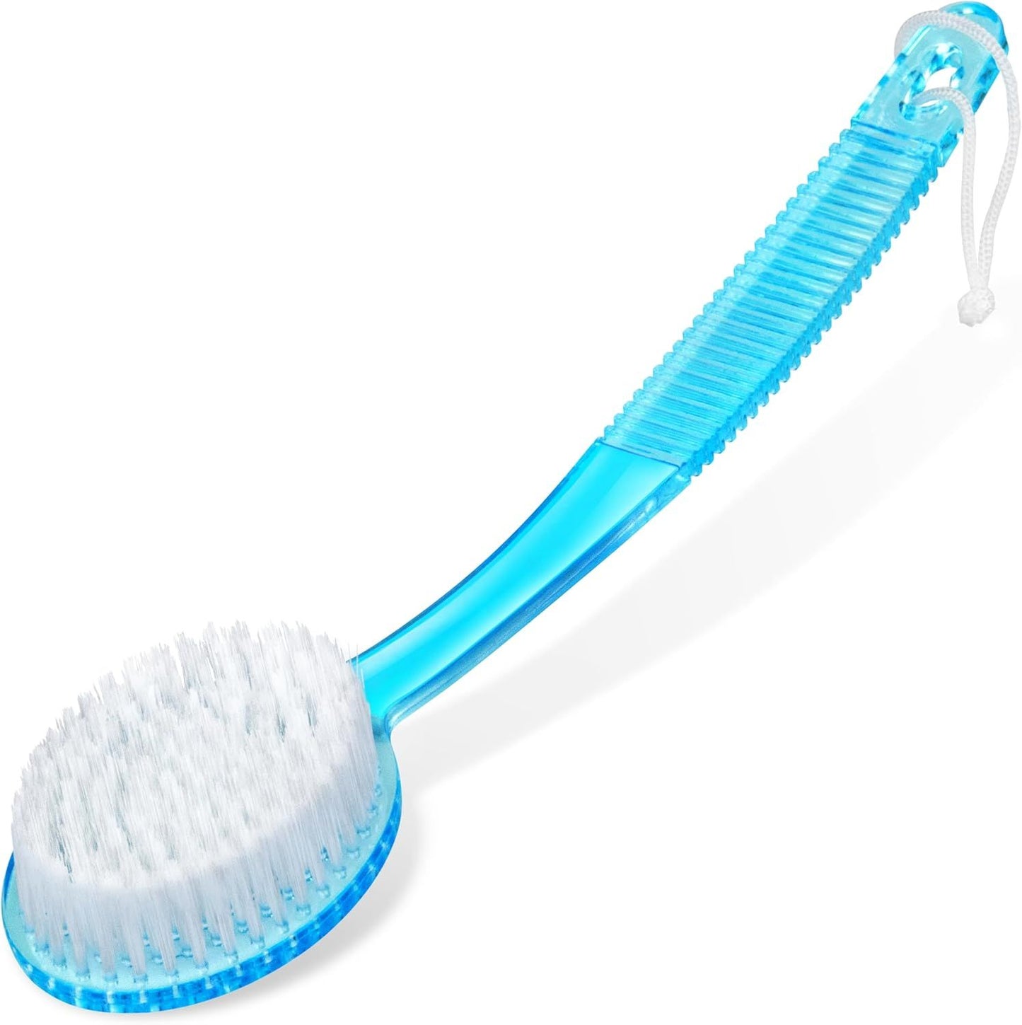 (Random Color, 1 Pack) Bath Brush with Bristles, Long Handle for Exfoliating Back, Body, and Feet, Bath and Shower Scrubber