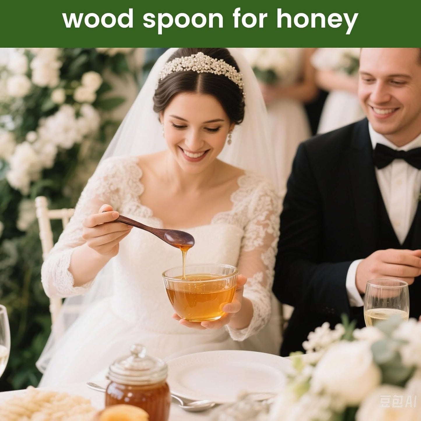 6PCS Wooden Spoons for Eating, 6 Inch Small Wooden Spoons for Honey, Coffee, Tea, Hot Cocoa, Jam, Bath Salts, Little Wood Table Spoon for Stirring, Smooth Finish, Unique Gifts for Men Women