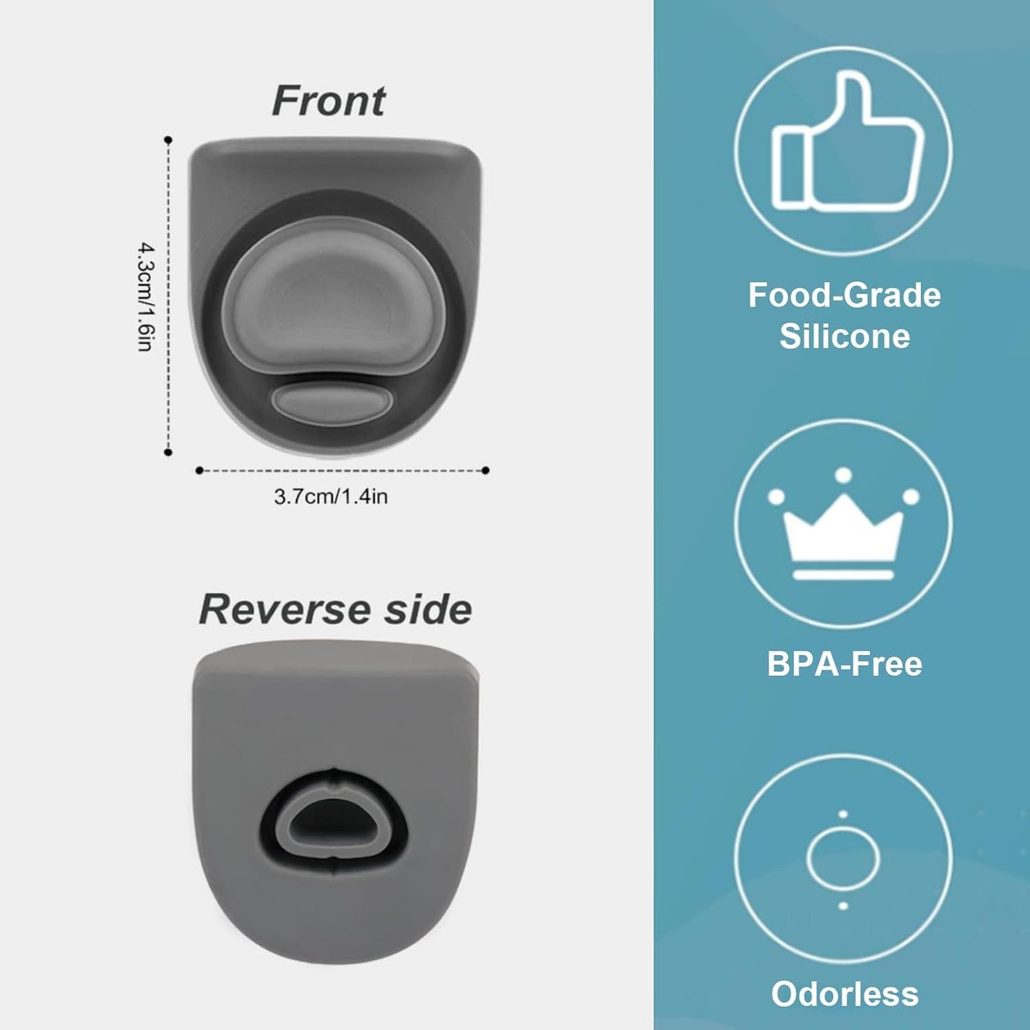 Rubber Seal Replacement Stopper,Silicone Cap Insert, Compatible with Owala Freesip Spout Lid-4 Pack Gasket Stopper Replacement Parts
