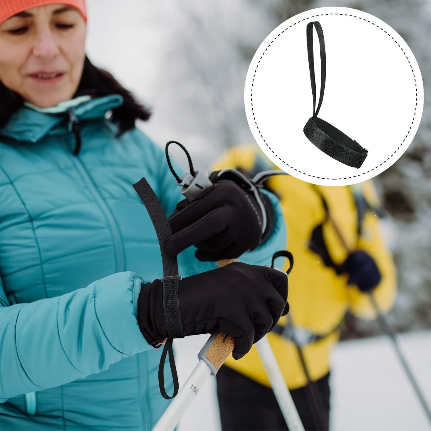 4 Pieces Sport Glove Strap Glove Leash Wrist Strap Ski Handcuff for Hanging, Outdoor