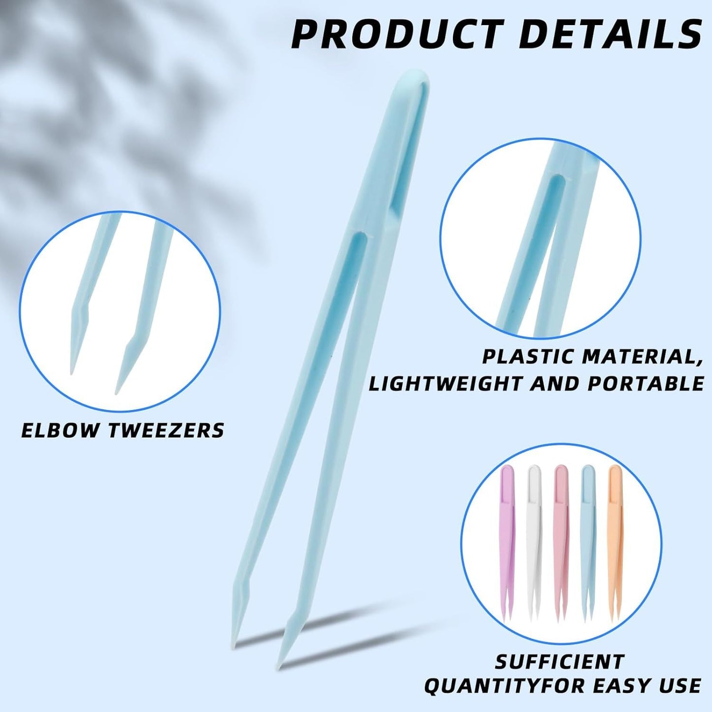 15PCS Multi-Colors Plastic Tweezers, Plastic Fuse Beads Forceps for DIY Craft Jewelry Making Family, Handmake Beads Crafts Tweezers/Manual DIY Creative Craft Game Tool for Beading Projects